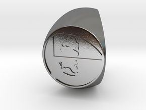 Custom Signet Ring 75 in Polished Silver