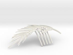 Palm Comb in White Natural Versatile Plastic
