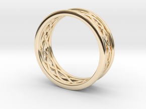 Celticring010 in 14k Gold Plated Brass