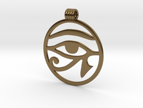 Eye Of Horus Pendant in Polished Bronze