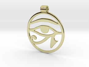 Eye Of Horus Pendant in 18k Gold Plated Brass
