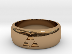 triforce ring size 9 mens in Polished Brass
