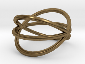 Line Triple Circle Ring in Natural Bronze: 4.5 / 47.75