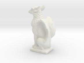 Griffin Statue in White Natural Versatile Plastic: Small