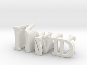 3dWordFlip: David/Witt in White Natural Versatile Plastic