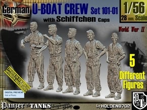1/56 German U-Boot Crew Set101-01 in Tan Fine Detail Plastic