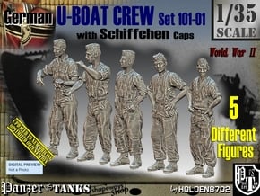 1/35 German U-Boot Crew Set101-01 in Tan Fine Detail Plastic