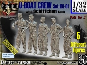 1/32 German U-Boot Crew Set101-01 in Tan Fine Detail Plastic