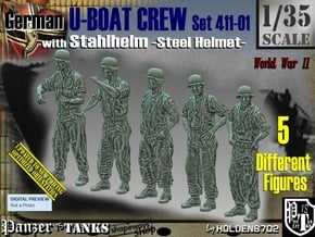1/35 German U-Boot Crew Set411-01 in Tan Fine Detail Plastic