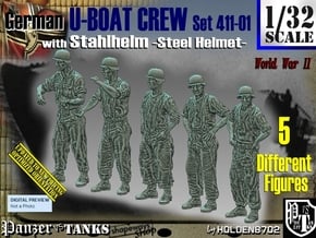 1/32 German U-Boot Crew Set411-01 in Tan Fine Detail Plastic