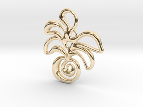 Tropical island in 14K Yellow Gold