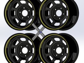 Nascar Aero Wheel Set in Smoothest Fine Detail Plastic: 1:24