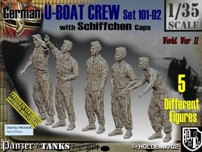 1/35 German U-Boot Crew Set101-02 in Tan Fine Detail Plastic