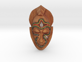 African Mask - Room Decoration in Full Color Sandstone: Small