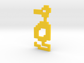 8-Bit Atari Adventure Dragon - Lurking Pose in Yellow Processed Versatile Plastic: Medium