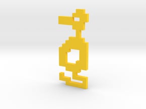 8-Bit Atari Adventure Dragon - Lurking Pose in Yellow Processed Versatile Plastic: Medium