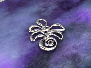 Tropical island in Polished Silver