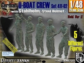 1/48 German U-Boot Crew Set411-02 in Smooth Fine Detail Plastic
