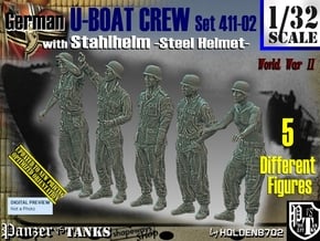 1/32 German U-Boot Crew Set411-02 in Tan Fine Detail Plastic