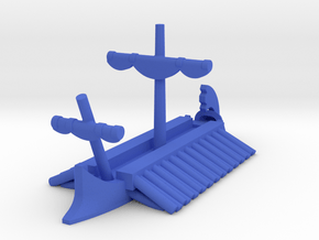 Athenian Trireme Stowed Sail Game Pieces in Blue Processed Versatile Plastic: Extra Small