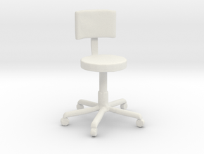 Printle Thing Office Chair 1/24 in White Natural Versatile Plastic