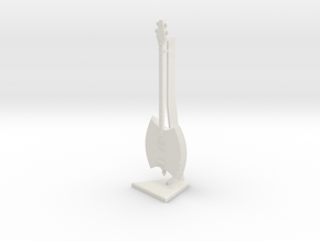 Marcelnie Bass Guitar Axe with Stand in White Natural Versatile Plastic