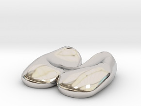 Eggcessories! Egg Feet in Rhodium Plated Brass