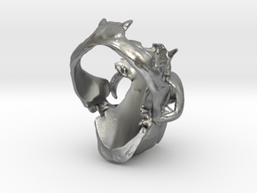 Horned Bobcat Ring in Natural Silver: 9.75 / 60.875