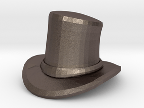 Eggcessories! Top Hat in Polished Bronzed Silver Steel