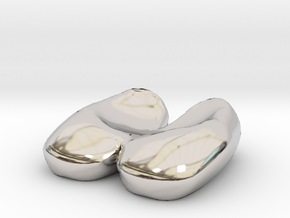 Eggcessories! Egg Shoes in Rhodium Plated Brass