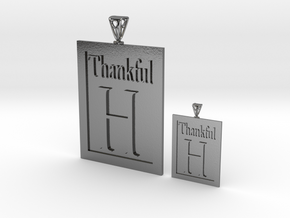 Thankful H Couple's Pendants in Polished Silver