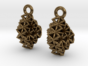 Time Crystal Earrings  in Natural Bronze