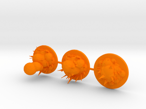Explosion Marker Sprue in Orange Processed Versatile Plastic