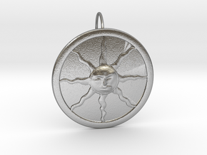 Sunlight Pendant for Large Chains in Natural Silver (Interlocking Parts)