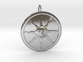Sunlight Pendant for Large Chains in Polished Silver (Interlocking Parts)