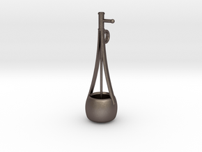 Iktara Pendant(Tribal musical instrument from Indi in Polished Bronzed Silver Steel