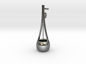 Iktara Pendant(Tribal musical instrument from Indi in Polished Silver