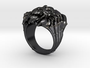 Elegant Broodmother Ring Dota2 in Polished and Bronzed Black Steel