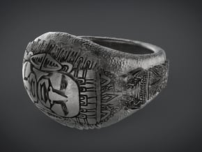 Azteca ring in Rhodium Plated Brass: 12.5 / 67.75