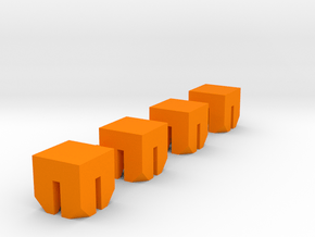 High Flex Ball Socket Sprue Small Scale in Orange Processed Versatile Plastic