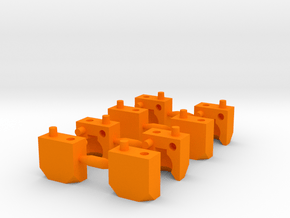 2 Part Ball Socket Sprue Small Scale in Orange Processed Versatile Plastic