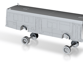 HO Scale Bus New Flyer D35LF Santa Cruz 9800s in Tan Fine Detail Plastic