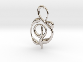 Hidden flower in Rhodium Plated Brass