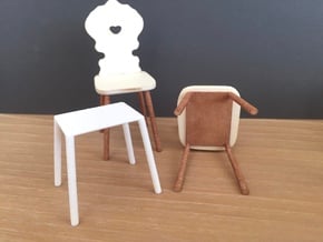Set of Chair legs slanted 10%, 1:12 in Tan Fine Detail Plastic