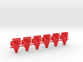 microdrive design 8 - 3 channel sprued stoelzel in Red Processed Versatile Plastic