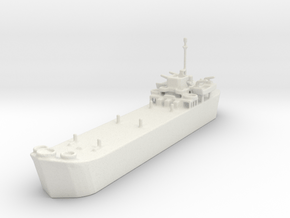 Landing Ship Tank LST 1/1200 in White Natural Versatile Plastic