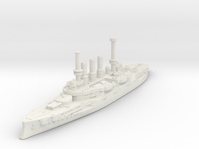 Deutschland Class Pre-Dreadnought in White Premium Versatile Plastic