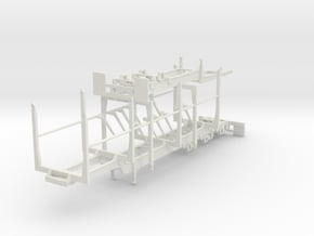 1/50th Super B Log trailer w folding bunks in White Natural Versatile Plastic