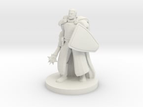 Sun Cleric with a Mace and Shield in White Natural Versatile Plastic