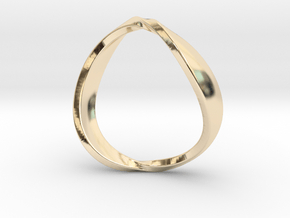 Infinity Ring in 14k Gold Plated Brass: 4 / 46.5